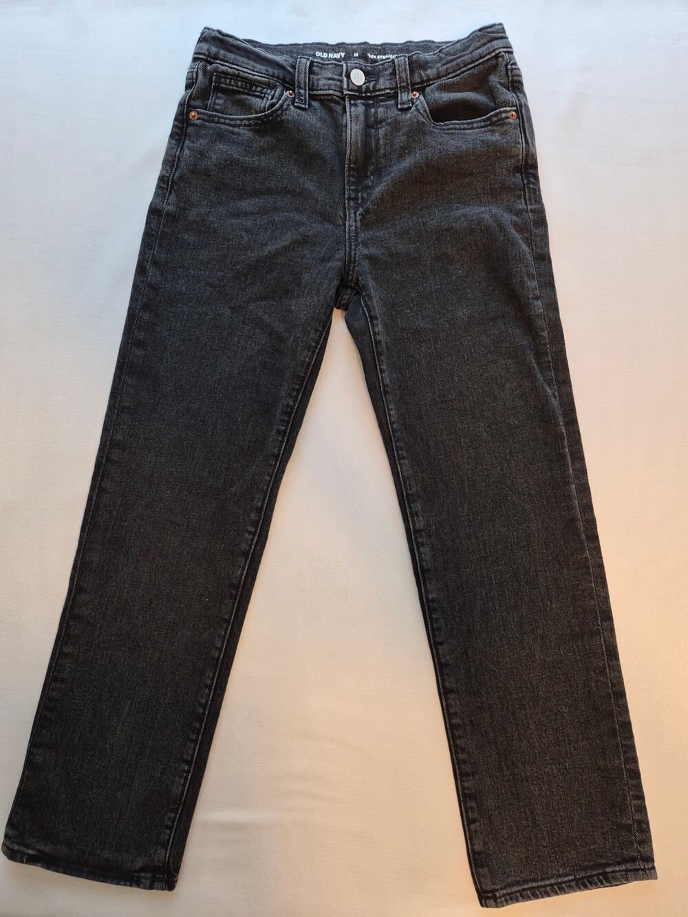 Old Navy Boys '90s Straight-Leg Black Jeans Size 12